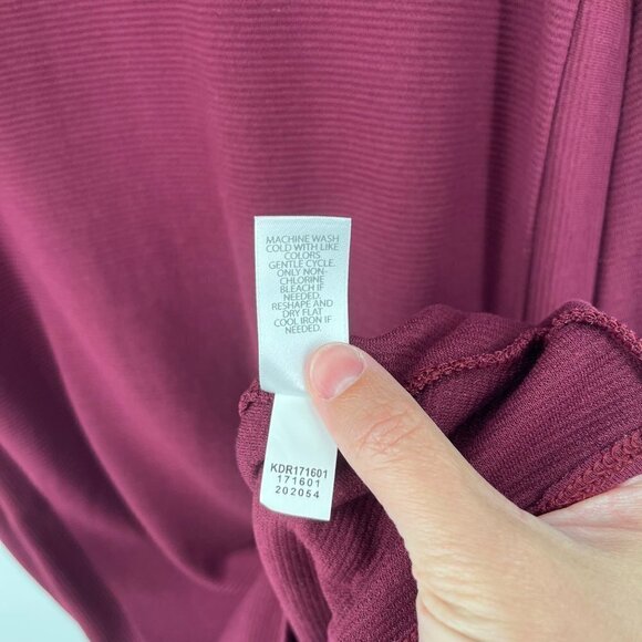 J Jill Wearever Collection Sweater Midi Dress Size XS Burgundy Casual Boat Neck - Picture 7 of 11